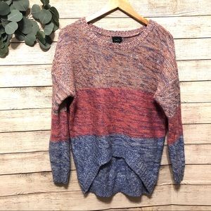 Pastel Ombré Sunset Knit Chunky Sweater Medium